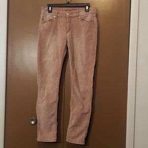 Pink Suede Skinny Jeans